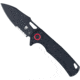 CobraTec Knives Wolverine Liner Lock Serrated Folding Knife, 3.125 in, D2 Steel, Drop Point Blade, G-10, Black Handle, CTWOLVERINEBLKDS