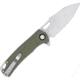 CobraTec Knives Wolverine Liner Lock Serrated Folding Knife, 3.125 in, D2 Steel, Drop Point Blade, G-10, OD Green Handle, CTWOLVERINEODGDS
