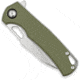 CobraTec Knives Wolverine Liner Lock Serrated Folding Knife, 3.125 in, D2 Steel, Drop Point Blade, G-10, OD Green Handle, CTWOLVERINEODGDS