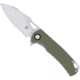 CobraTec Knives Wolverine Liner Lock Serrated Folding Knife, 3.125 in, D2 Steel, Drop Point Blade, G-10, OD Green Handle, CTWOLVERINEODGDS