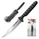 Cold Steel Bowie Spike, Black Faux G-10 Handle, Plain Edge w/ Sheath, CS-53NBS
