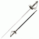 Cold Steel Cavalier Rapier, Black/Silver, 44 1/4in, CS-88FCR