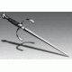 Cold Steel Companion Dagger to Ribbed Shell Rapier, Leather Scabbard, CS-88CHD