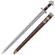 Cold Steel Damascus Viking Sword, 30in Blade Length, Damascus Steel, CS-88HVB