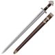 Cold Steel Damascus Viking Sword, 30in Blade Length, Damascus Steel, CS-88HVB
