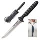Cold Steel Drop Point Spike 4in Fixed Knife, German 4116 Stainless Cryo Quenched Blade, Griv-Ex Handle, Plain w/ Sheath, CS-53NCC