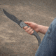 Cold Steel Espada XL AUS10A Folding Knife, 7.5in, AUS10A Steel, Black Clip Point Plain Blade, Gray G10 Handle, CS-62MGC-GRBK