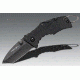 Cold Steel Micro Recon 1 Folding Knife, Japanese AUS 8A Stainless Steel w/Black Tuff-Ex Coating 2in Tanto Blade, Griv-Ex Style G-10 Handle, CS-27TDT