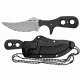 Cold Steel Mini Tac Skinner Fixed Blade Neck Knife, Black Faux G-10 handle, Plain, CS-49HSF