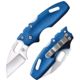 Cold Steel Mini Tuff Lite Plain Edge Folding Knife, 2in, 4034SS Blade, Long Blue Griv-Ex Handle, CS-20MTB