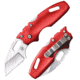Cold Steel Mini Tuff Lite Plain Edge Folding Knife, 2in, 4034SS Blade, Long Red Griv-Ex Handle, CS-20MTR