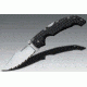 Cold Steel Voyager Folding Knife w/Griv-Ex Handle, 4in Clip Point Serrated Blade, Black, CS-29TLCCS
