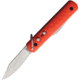 Colonial Auto Paratrooper Button Lock w/ 2in Guthook Blade Automatic Folding Knives, 3in, 440A Stainless Clip Point Blade, Orange Handle, COLM724