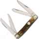 Colt 4 Blade Muskrat Folding Knife,Stainless Blade, Stag Bone Handle CT432