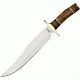 Colt Bandit Bowie Fixed Blade Knife, 9.875in, Long Clip Point, Round Stag/Brown Leather Stacked Handle CT823