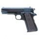 Colt Commander Pistol, .45 ACP, 4.25 in barrel, blued aluminum alloy frame, brown checkered plastic grip, short recoil semi-automatic, fixed combat, 7 round magazine, CMDRP-45-1-FRRMPG
