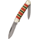 Colt Coral Series Canoe Folding Knife,Spear and Pen Blade, Red/Yellow/Black Striped Composition Handle CT558