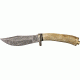 Colt Damascus Skinner Fixed Blade Knife, 4.25in, Skinner Blade, Genuine Stag Handle CT404