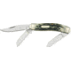 Colt Sowbelly Stockman Black Folding Knife, 3.75in, Clip/Spey/Sheepsfoot Blade, Stag Bone Handle CT248