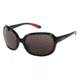 Columbia Pearl Lake Single Vision Prescription Eyeglasses - Frame BLACK/RED, Lens Color Smoke CBPEARLLAKE01