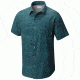 Columbia Pilsner Peak Print Mens Short Sleeve Shirt - Mens, Poseidon, Woodgrain, L 1654252343L
