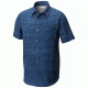 Columbia Pilsner Peak Print Mens Short Sleeve Shirt - Mens, Carbon, Woodgrain, M 1654252469M