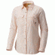 Columbia Pilsner Peak Stripe Long Sleeve Shirt - Womens, Summer Orange Pilsner Stripe, L, 1654481841L