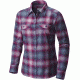 Columbia Silver Ridge Long Sleeve Flannel Top - Women's-Phoenix Blue Ombre Plaid-X-Small