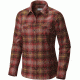 Columbia Silver Ridge Long Sleeve Flannel Top - Women's-Sail Red Ombre Plaid-X-Small