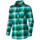 Columbia Simply Put II Flannel Shirt, Dark Ivy Check, Extra Small - Womens, 1803401398-XS