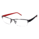 Columbia Steens Mt. Bifocal Prescription Eyeglasses - Frame Gun w. Black/Red Temple, Size 52/17mm CBSTEENSMT01