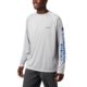 Columbia Terminal Tackle Long Sleeve Shirt - Men's, Cool Grey/Vivid Blue Logo, Small, 1388261028-028-S