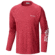 Columbia Terminal Tackle Long Sleeve Shirt - Men's, Sunset Red, White Logo, 2XL Waist, Long Inseam, 138826-683-2XT