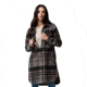 Columbia Wildest Venture Long Fleece Coat - Womens, Black Vagabond Plaid, Extra Small, 2136171-010-XS