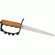 Combat Ready 1917 Trench Knife, 8in, Sharpened Double Edged Dagger, Brown Wood Handle CO039