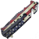 Combat Ready Flag Linerlock A/O Folding Knife, 4.75in Closed, 3.5in SS Clip Point Blade, Finger Grooved Aluminum, PK2747 / CBR368