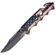 Combat Ready Flag Linerlock A/O Folding Knife, 4.75in Closed, 3.5in SS Clip Point Blade, Finger Grooved Aluminum, PK2747 / CBR368