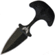 Combat Ready Neck Knife, 1.5 black finish double edge stainless dagger bla, Black aluminum handle, PK2790-2 / CRB112