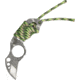 Combat Ready Necker Fixed Blade Knife, 1.5in, Stainless Hawkbill Blade, Lashing Holes Handle CBR102