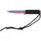 Combat Ready Small Fighter Fixed Blade Knife, 3.625in, Black Cord Wrapped Handle CO012