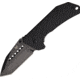 Combat Ready Tanto Folding Knife, 3.125in, Black Titanium Tanto, Black Grooved Texturized G-10 Handle CBR101