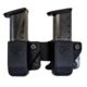 Comp-Tac Twin Belt Clip Mag OWB Kydex, Size 10 - 1911 Double, HK USP 9/40/45 Poly, Walther PPQ .45, Left Hand, Black, C62310000LBKN