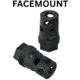Comstock Armory Facemount Compact Muzzle Brake, 9mm Luger, 1/2x28, Black, MBC129FM