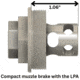 Comstock Armory Comstock Muzzle Brake Compact 1/2-28 9mm