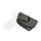 Rounded IWB KYDEX Holster, S&amp;W M&amp;P SHIELD 45ACP w/Integrated Crimson Trace Laser, RH, Black, SWN-MPSH45LSR-BK-RH-VAR