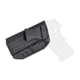 Rounded IWB KYDEX Holster, Smith &amp; Wesson M&amp;P SHIELD 9mm EZ, Left Hand, Black, SWN-MPSHIELD9EZ-BK-LH-VAR
