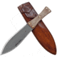 Condor Tool and Knife African Bush Knife Fixed Blade Knife, 7in, 1075HC Steel, Spear Point, Satin, Natural, Canvas Micarta Handle, CTK2807-7.3