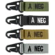Condor Outdoor Blood Type Key Chain 4 Pcs/Pack, Aneg, Black, 239A-002