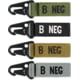 Condor Outdoor Blood Type Key Chain 4 Pcs/Pack, Bneg, Black, 239B-002