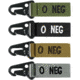 Condor Outdoor Blood Type Key Chain 4 Pcs/Pack, Oneg, Olive Drab, 239O-001